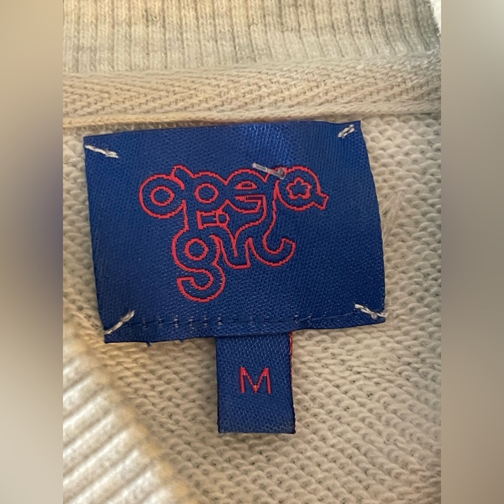 RARE Vivienne Tam "Opera Girl" Mock Neck Sweatshirt ✨Grey Heather, Med, EUC - Picture 6 of 9
